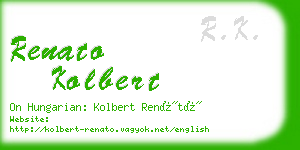 renato kolbert business card